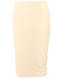 Jil Sander - Cotton-Crepe Midi Skirt - Lyst