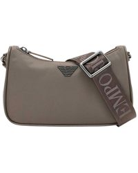 Emporio Armani - Logo Strap Shoulder Bag - Lyst