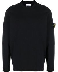 Stone Island - Logo Patch Crewneck Jumper - Lyst