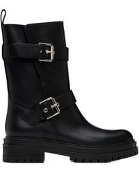 Gianvito Rossi - Montey Round-Toe Ankle Boots - Lyst