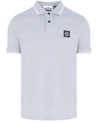 Stone Island - Compass-Motif Polo Shirt - Lyst