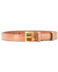 Prada - Embossed Slim Belt - Lyst