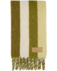 Ami Paris - Striped Fringed Scarf - Lyst