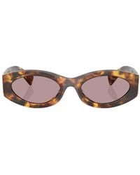 Miu Miu - Eyewear Oval-Frame Sunglasses - Lyst