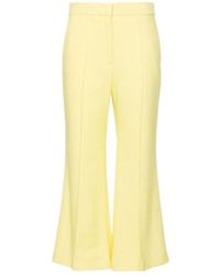 MSGM - Mid-Rise Cropped Trousers - Lyst