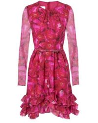 Giambattista Valli - Rose Mania Silk Georgette Minidress - Lyst