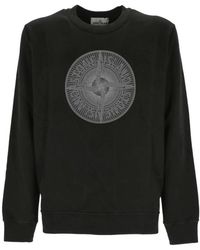 Stone Island - Logo Embroidered Crewneck Sweatshirt - Lyst