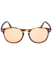 Tom Ford - Eyewear Lewis Round Frame Sunglasses - Lyst