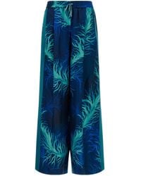 F.R.S For Restless Sleepers - F.R. For Restless Sleepers Coral Print Wide-Leg Pants - Lyst