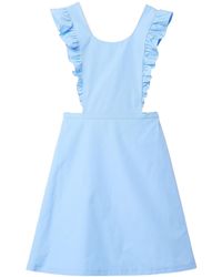 Miu Miu - Cotton Apron Mini Dress - Lyst