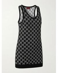 Gucci - Wool Jacquard Mini Dress Reversible - Lyst
