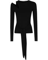 FEDERICA TOSI - Cut-Out Tie-Waist Sweater - Lyst