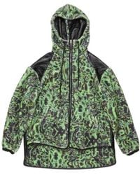 Acne Studios - Printed Fleece Hooded Jacket - Lyst
