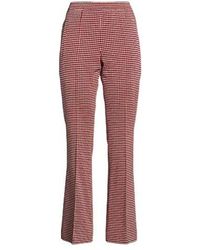Marni - High Waist Plaid Flare Pants - Lyst