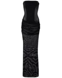 Alex Perry - Sheer Strapless Corset Dress - Lyst