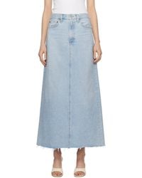 Agolde - Blue Hilla Denim Maxi Skirt - Lyst
