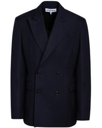 Loewe - Double Breasted Tailored Blazer - Lyst