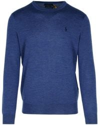 Polo Ralph Lauren - Logo Embroidered Crewneck Jumper - Lyst