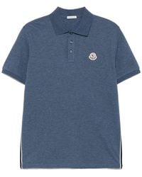 Moncler - Logo Patch Short Sleeved Polo Shirt - Lyst