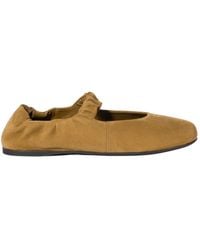 Miu Miu - Logo-Detailed Ballet Flats - Lyst