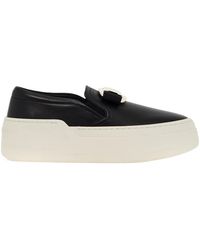 Ferragamo - Ferragamo Cristal Platform Slip-On Sneakers - Lyst