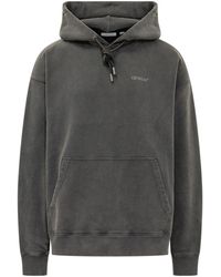 Off-White c/o Virgil Abloh - Drawstring Long-Sleeved Hoodie - Lyst
