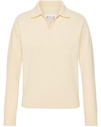 Maison Margiela - V-Neck Knitted Jumper - Lyst