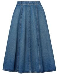 Ulla Johnson - Uma Denim Skirt - Lyst