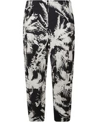 Laneus - Printed Multi-Pockets Cotton Trousers - Lyst