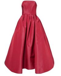 Carolina Herrera - Strapless Belted Silk Cocktail Dress - Lyst