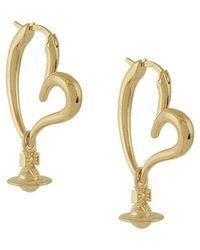 Vivienne Westwood - Emily Heart-Hoop Earrings - Lyst
