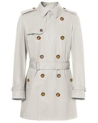 Burberry - Double Breasted Belted Trench Coat - Lyst