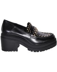 Michael Kors - Michael Stud-Embellished Round-Toe Loafers - Lyst