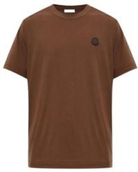 Moncler - Logo Patch Crewneck T-Shirt - Lyst