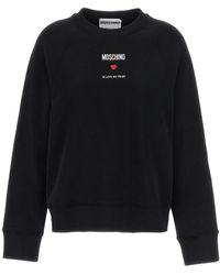 Moschino - Logo Embroidered Crewneck Sweatshirt - Lyst