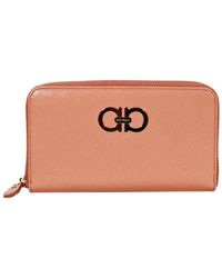 Ferragamo - Logo Details Wallet - Lyst