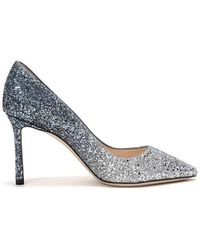 Jimmy Choo - Romy Slip-On Glitter Pumps - Lyst