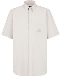 Fendi - Logo Embroidered Short-Sleeved Shirt - Lyst