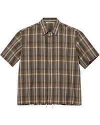 AURALEE - Wool Plaid Shirt - Lyst