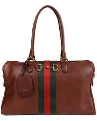 Gucci - Large Boston Suede Shoulder Bag - Lyst