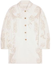 Dries Van Noten - Embroidered A-Line Coat - Lyst