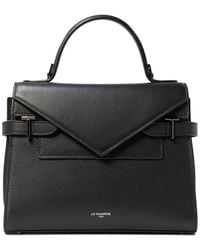 Le Tanneur - Medium Grained Leather Double Flap Tote - Lyst