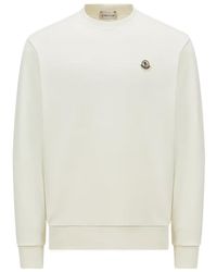Moncler - Logo Patch Crewneck Sweatshirt - Lyst
