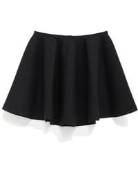Alaïa - Alaïa Godet Flared Mini Skirt - Lyst