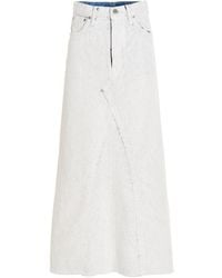 Maison Margiela - A-Line Midi Denim Skirt - Lyst
