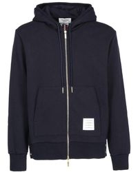 Thom Browne - Rwb Stripe Zipped Hoodie - Lyst