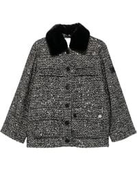 ERMANNO FIRENZE - Sequin-Embellished Herringbone Jacket - Lyst