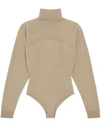 MM6 by Maison Margiela - High-Neck Bodysuit - Lyst
