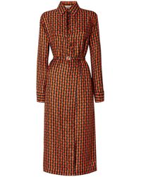 Fendi - And Dots Jacquard Silk Dress - Lyst