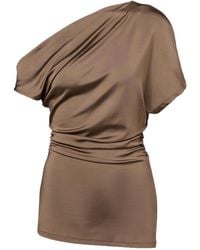 TOVE - Edel Ruched Draped Jersey Top - Lyst